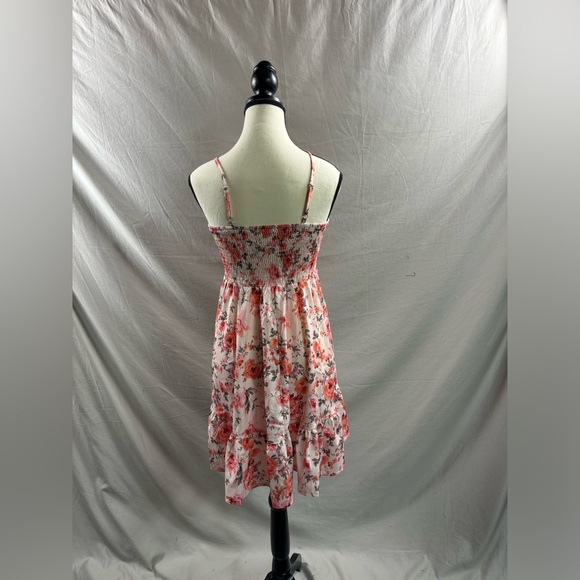 Floral Print Ruffle Hem Shirred Cami Dress - Picture 8 of 8